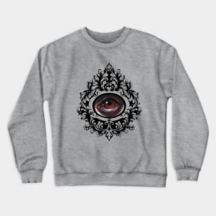 Pop Surrealism Baroque Eye Study Black Frame Crewneck Sweatshirt